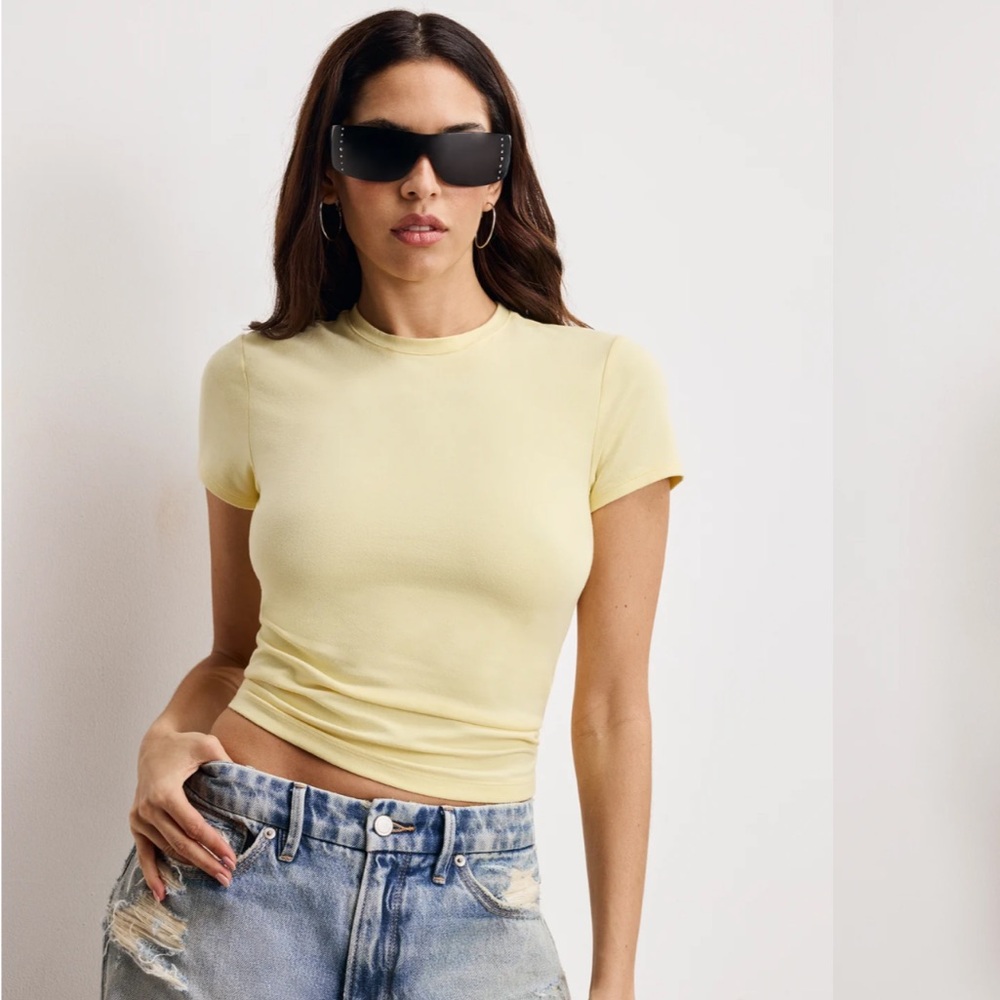 Good American Super Stretch Baby Tee